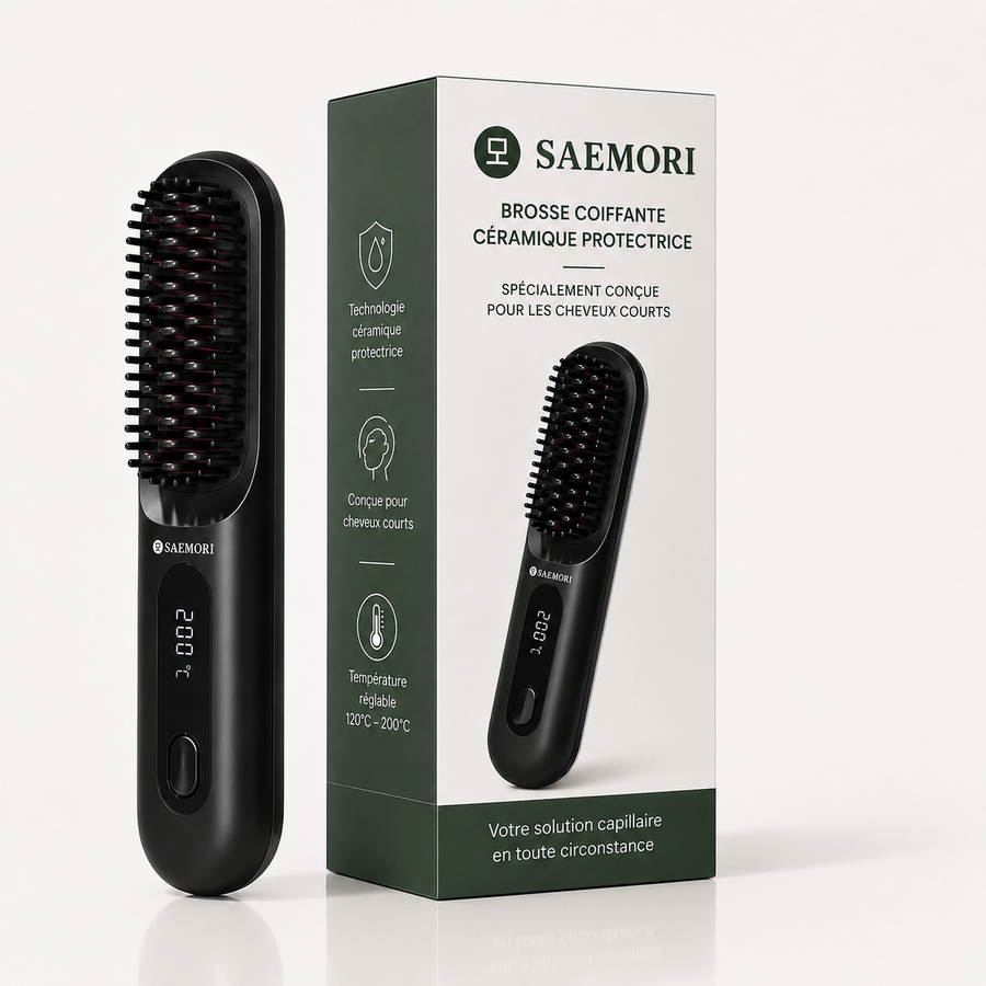 Brosse coiffante pour cheveux courts