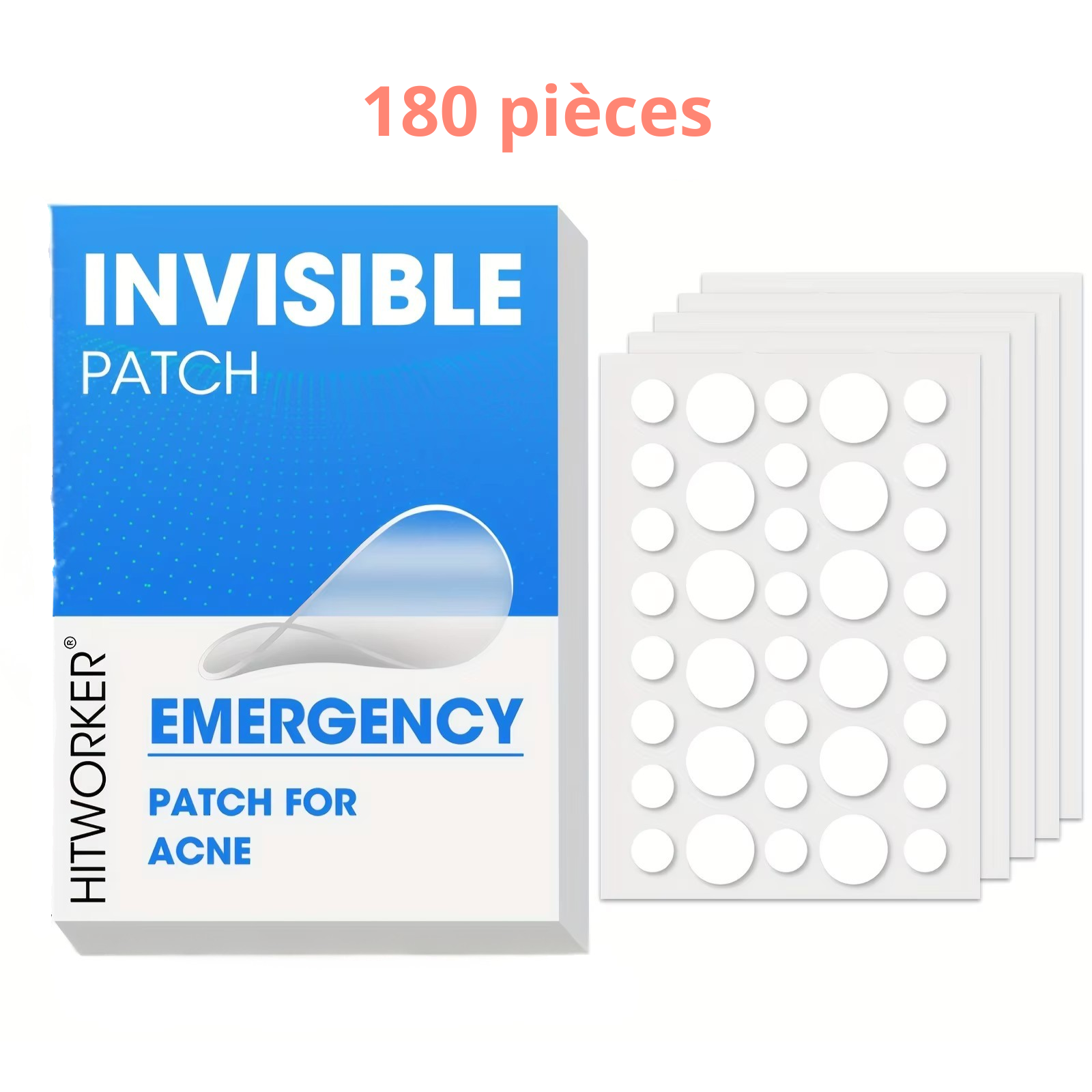 Patch invisibles pour l'acné - 180 pièces