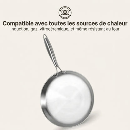 Crêpière en titane martelée
