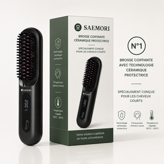 Brosse coiffante pour cheveux courts