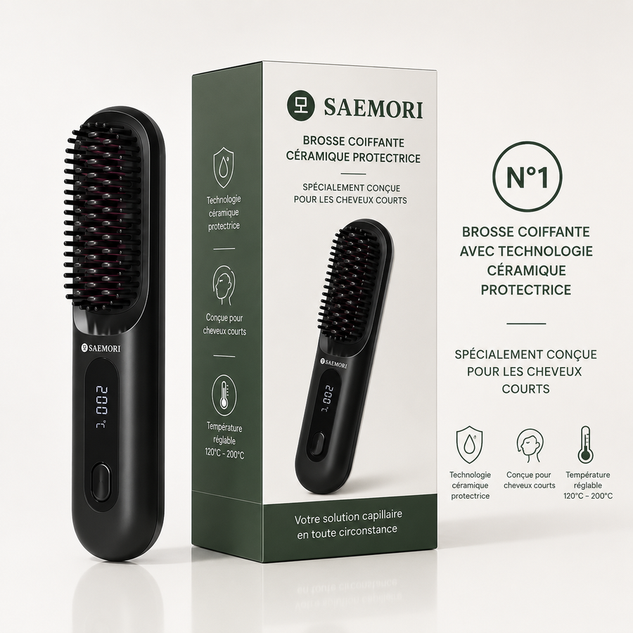 Brosse coiffante pour cheveux courts
