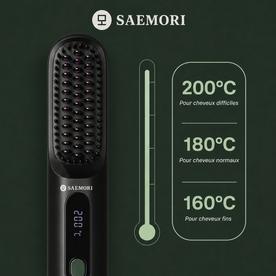 Brosse coiffante pour cheveux courts