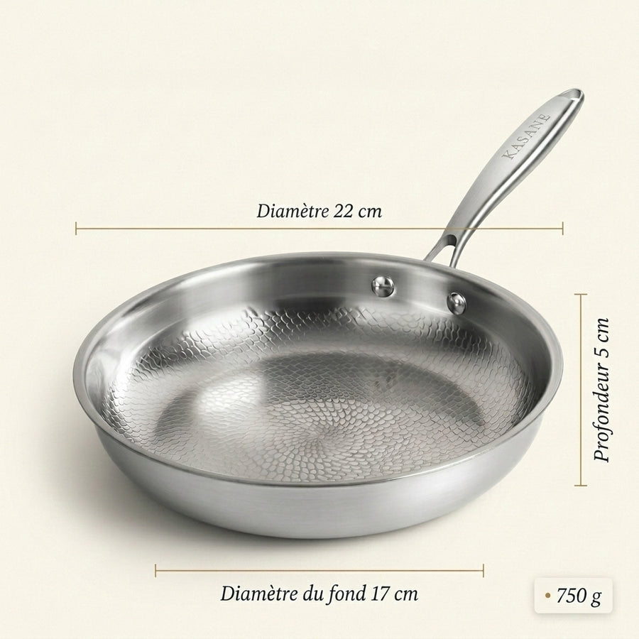 Poêle en titane martelée - 22cm