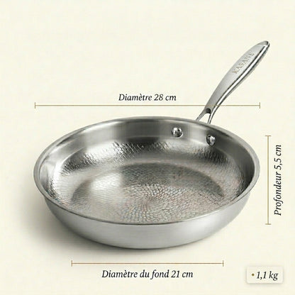 Poêle en titane martelée - 28cm