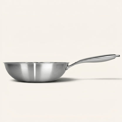 Poêle Wok en titane martelée