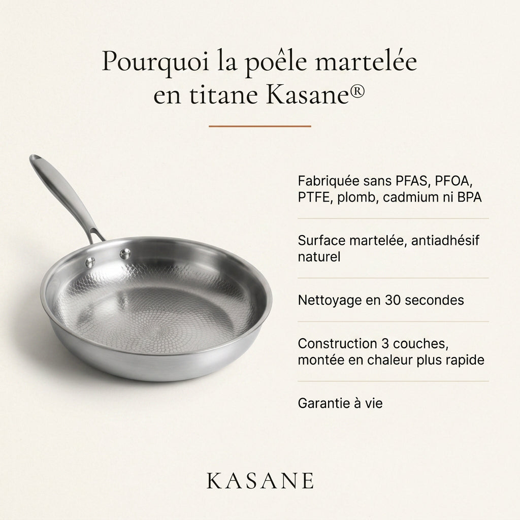 Poêle en titane martelée - 26cm