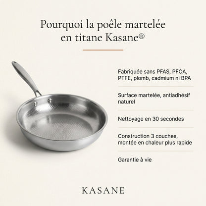 Poêle en titane martelée - 26cm